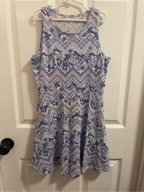Place Pastel Floral Tank Dress in Light Blue and Lavender